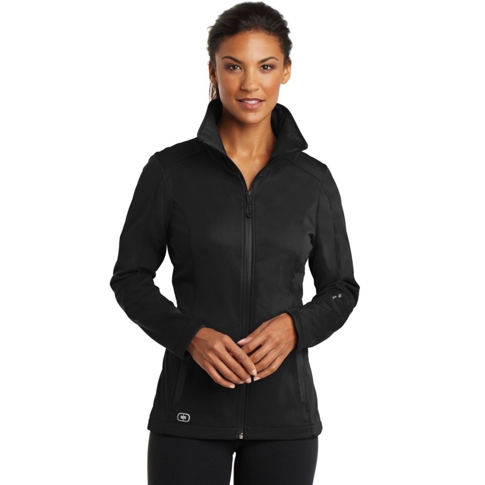 OGIO Endurance Jacket Womens L Black LOE720 Performance Softshell Full Zip New